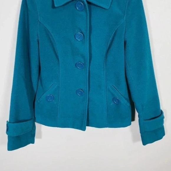 TULLE | TEAL BUTTON  COAT - Picture 3 of 11